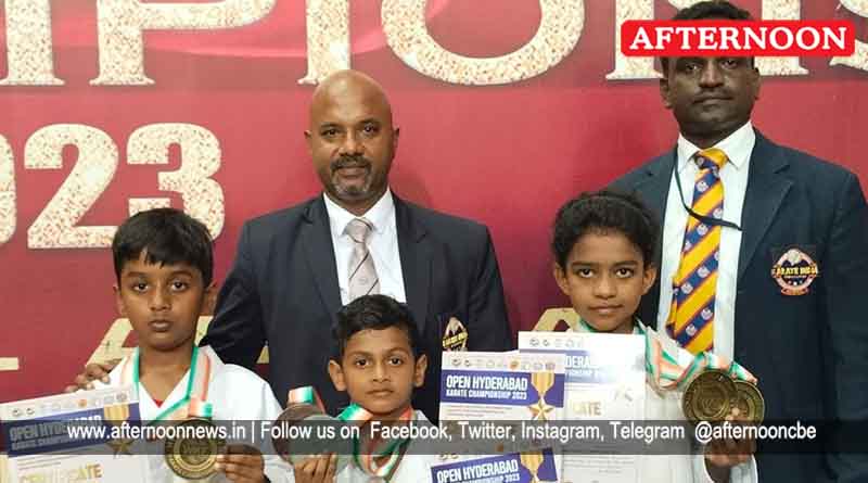 In the national level karate competition held at Hyderabad - Afternoonnews